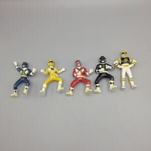 Saban 1994 Mighty Morphin Power Rangers LOT OF 5 Rubber 3" Mini Figures MMPR